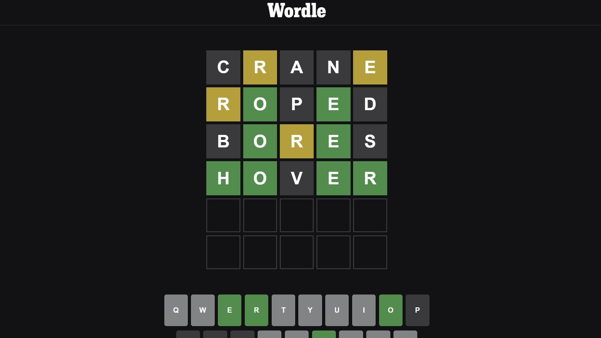 Wordle hint KeirenSigrun
